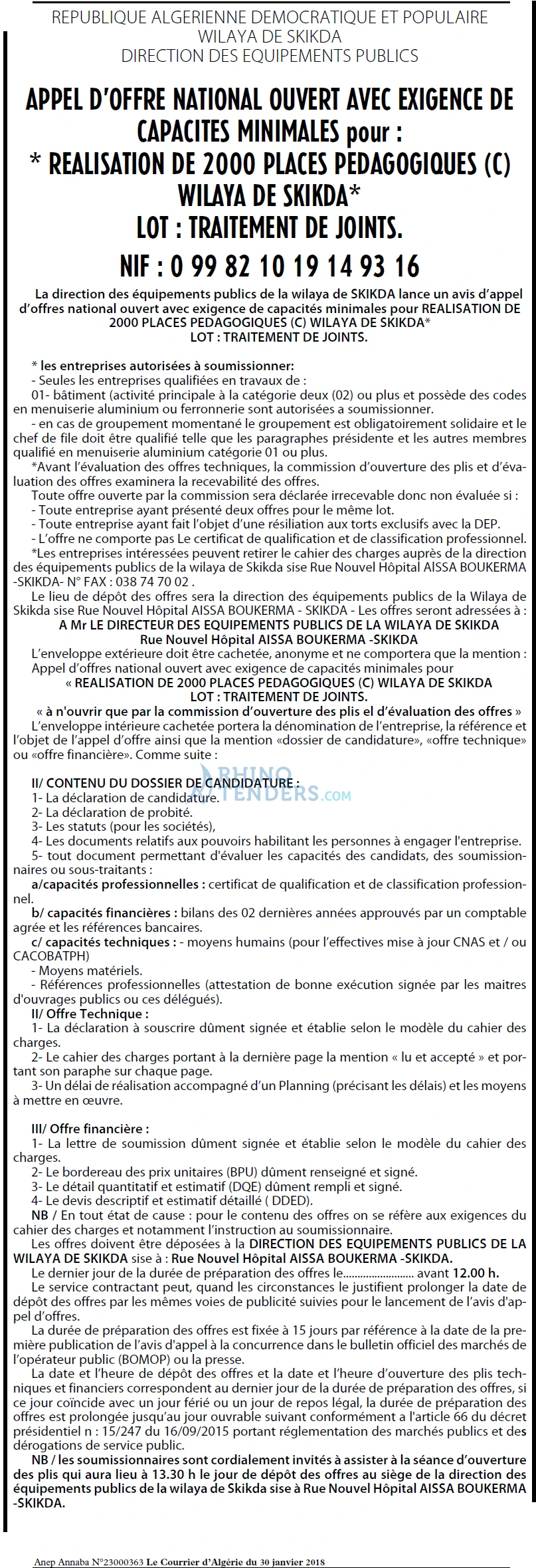 Le Courrier d'Algerie