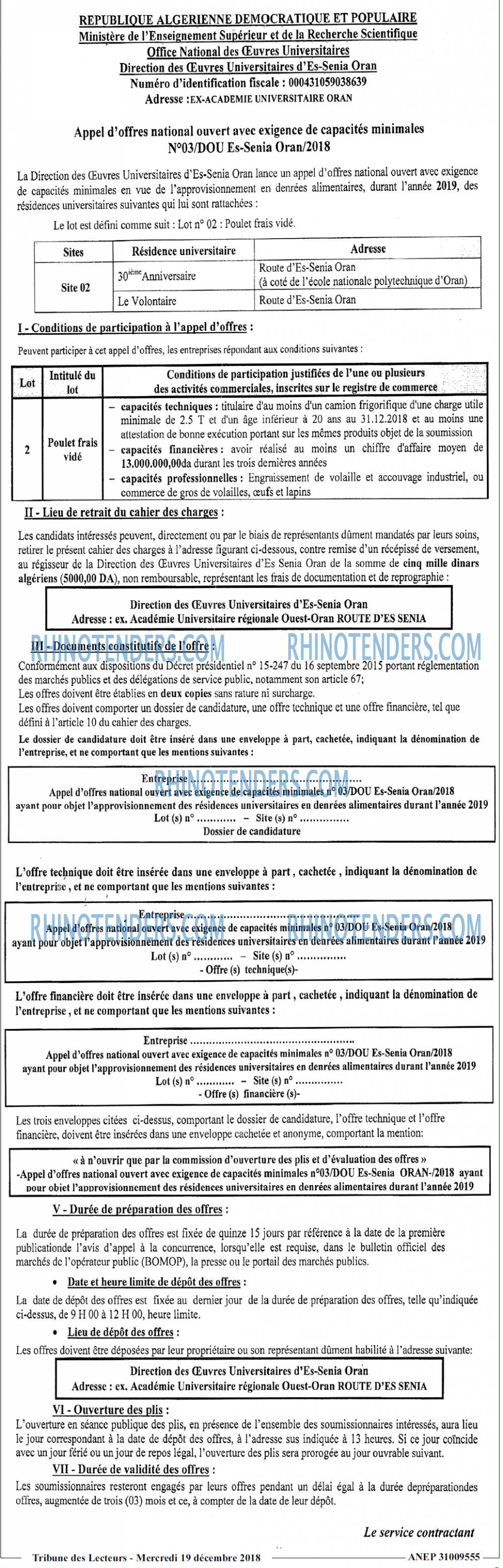 TRIBUNE DES LECTEURS