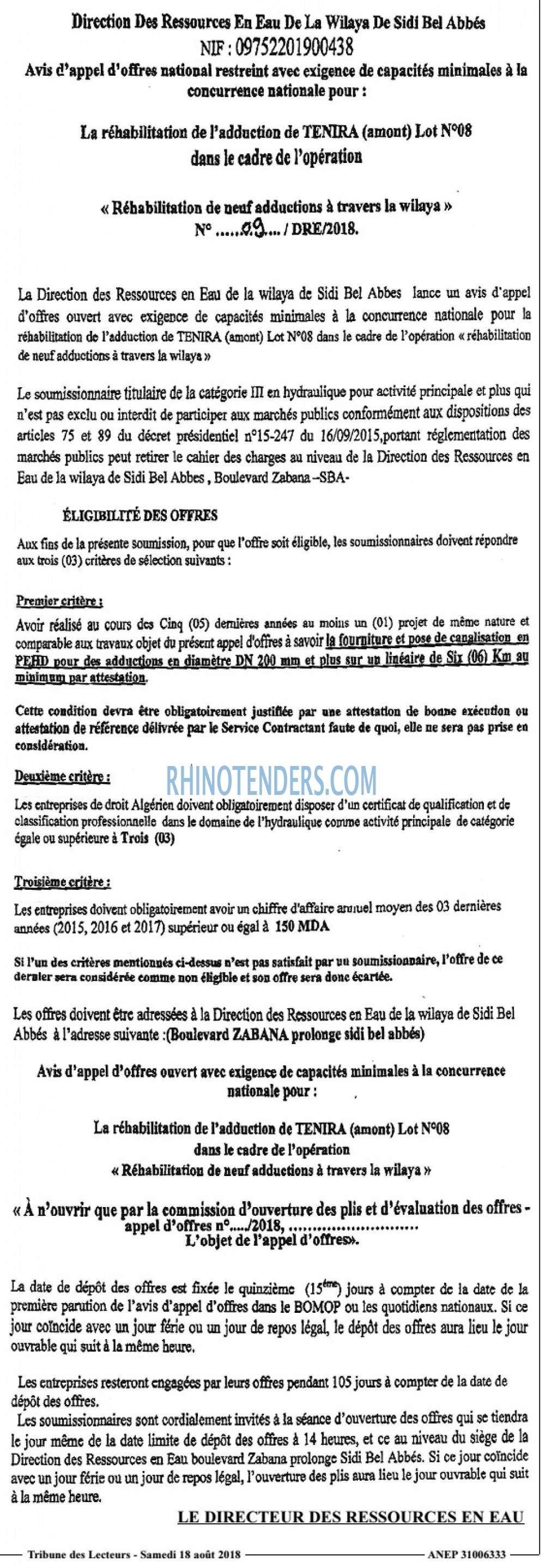 TRIBUNE DES LECTEURS