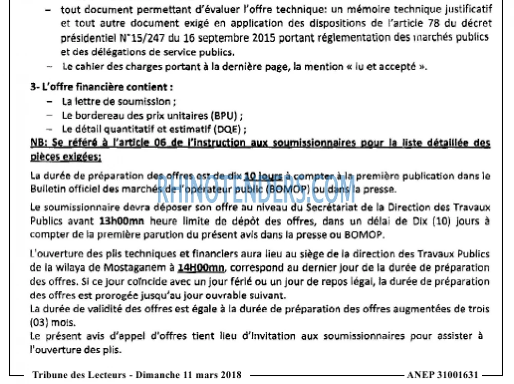 TRIBUNE DES LECTEURS