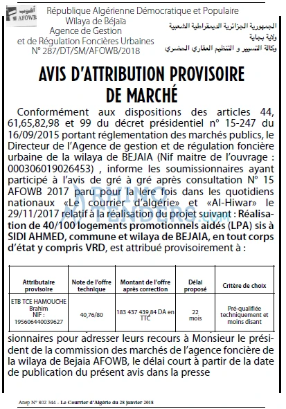 Le Courrier d'Algerie