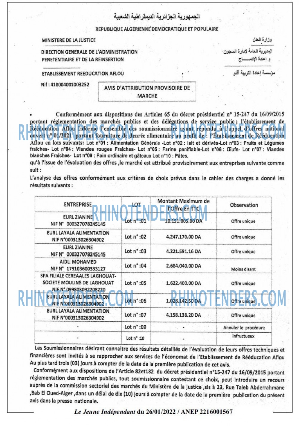 Jeune Independant