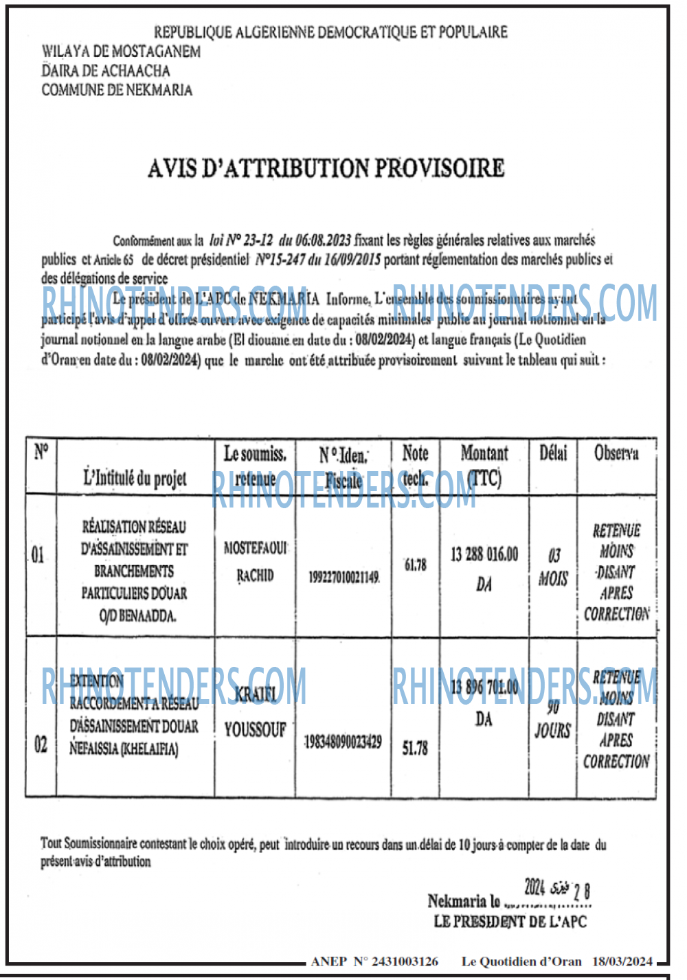 Le Quotidien d'Oran
