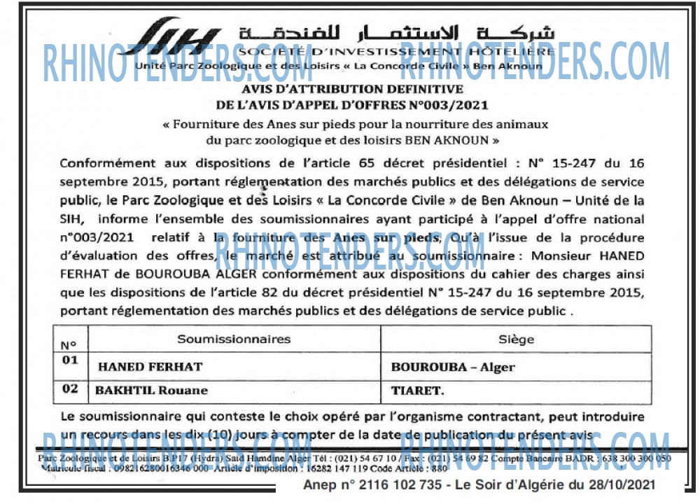 LE SOIR D'ALGERIE