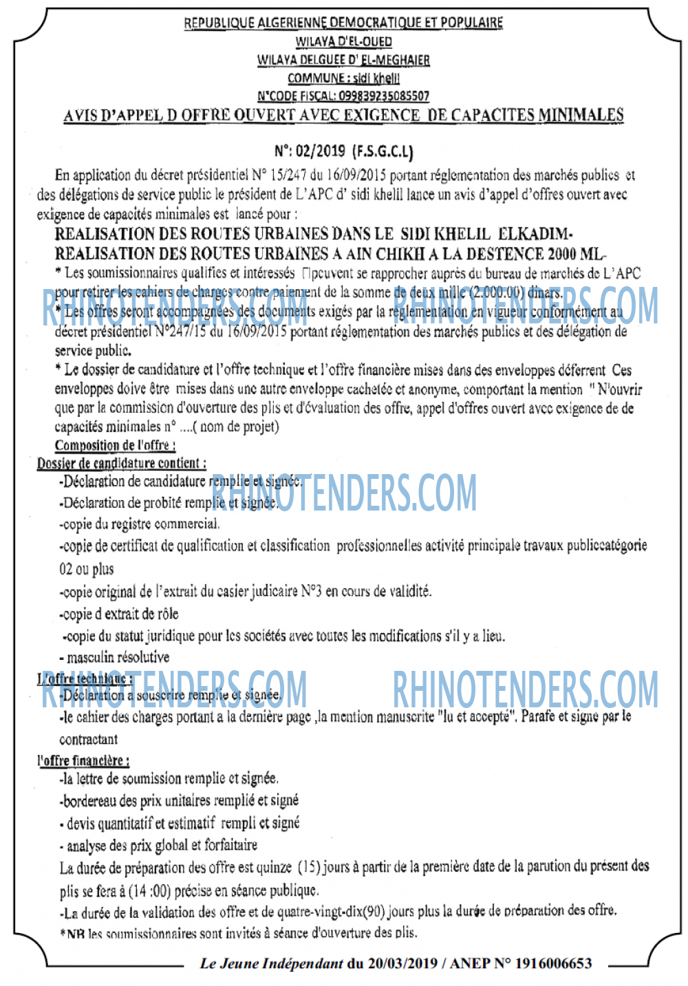 Le jeune indépendant