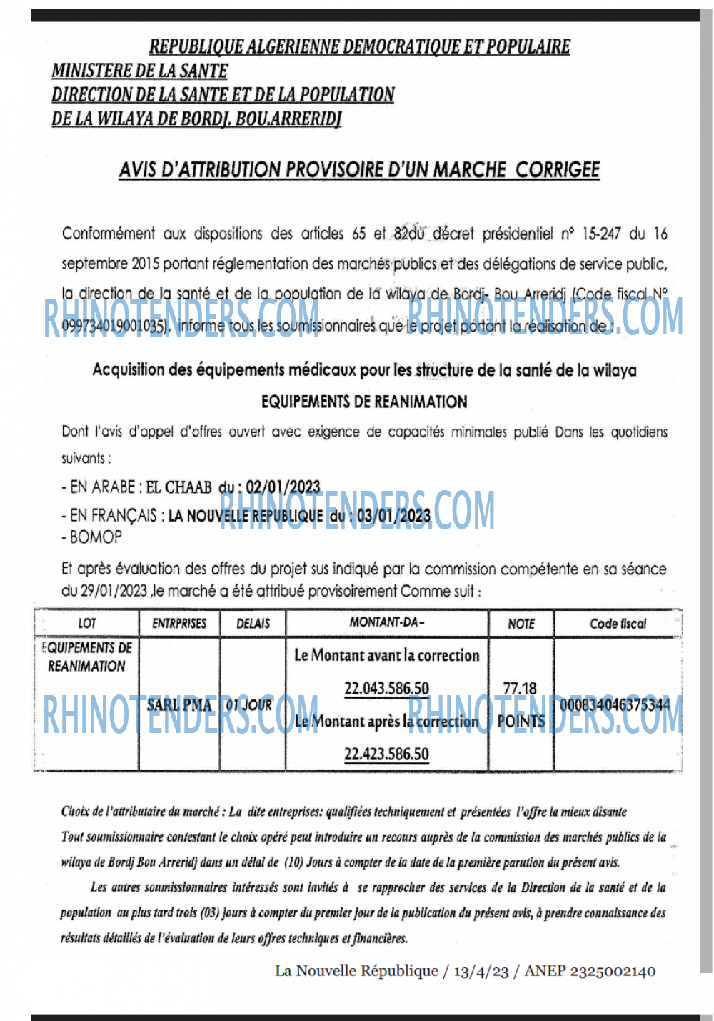 NOUVELLE REPUBLIQUE