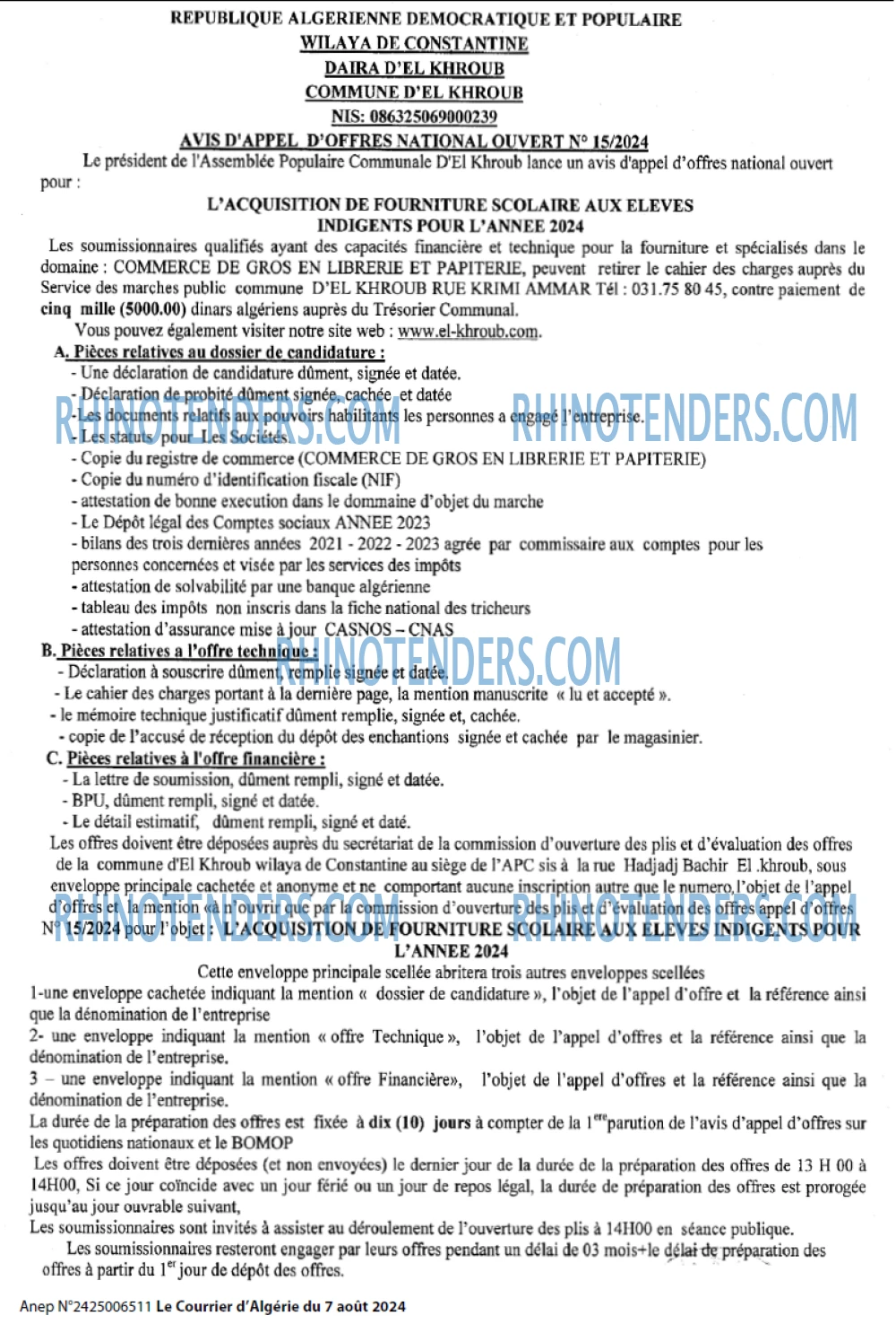 Le Courrier d'Algerie