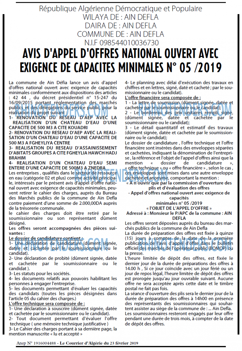 Le Courrier d'Algerie