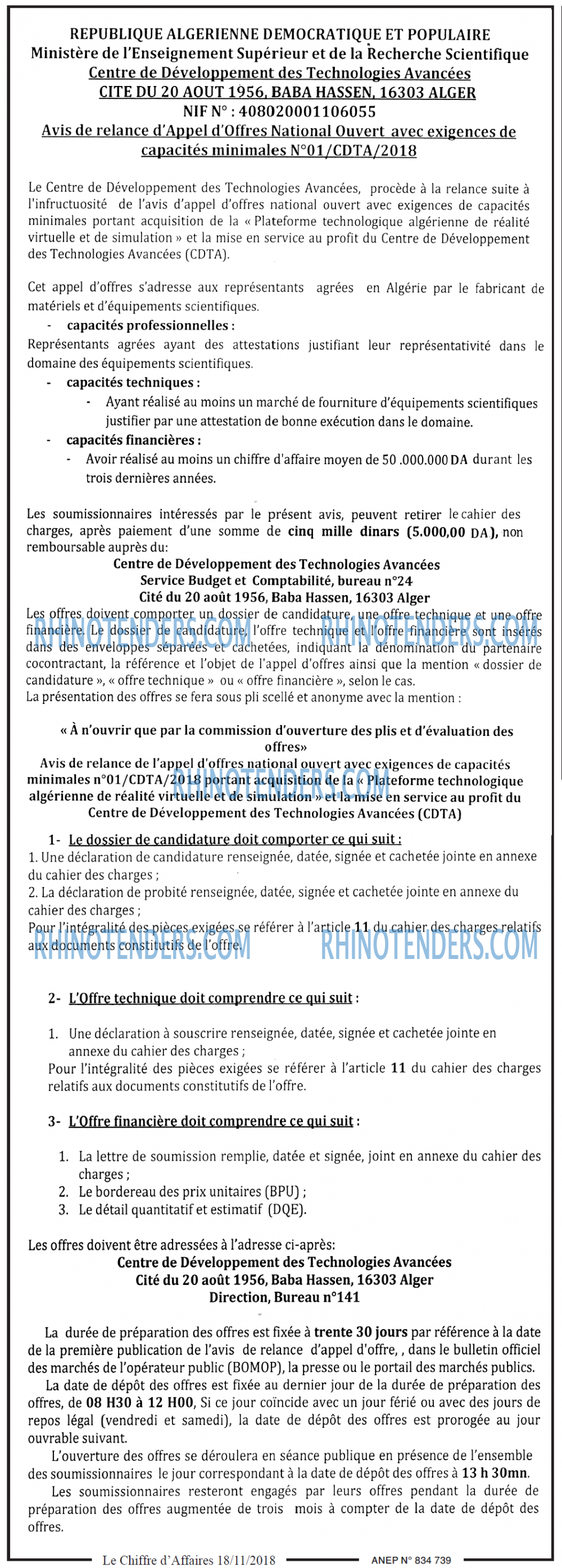 Le Chiffre d'Affaires
