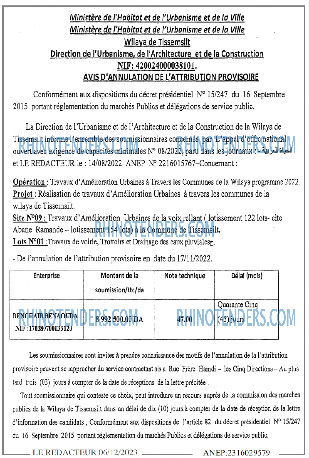LE REDACTEUR