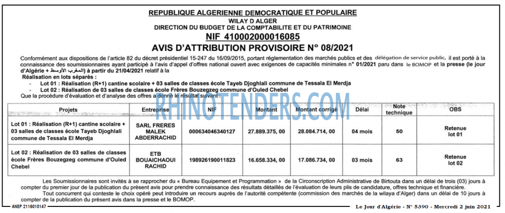 Le Jour d'Algérie