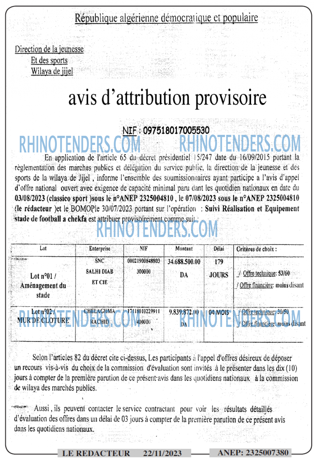 LE REDACTEUR
