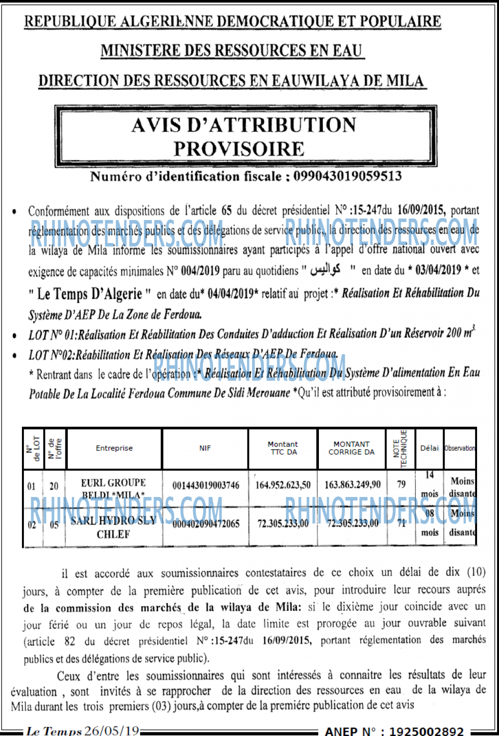 LE TEMPS