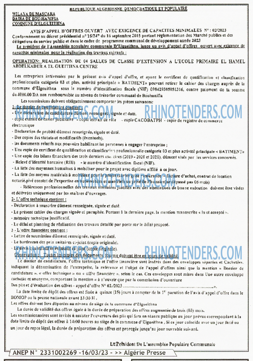 ALGERIE PRESSE