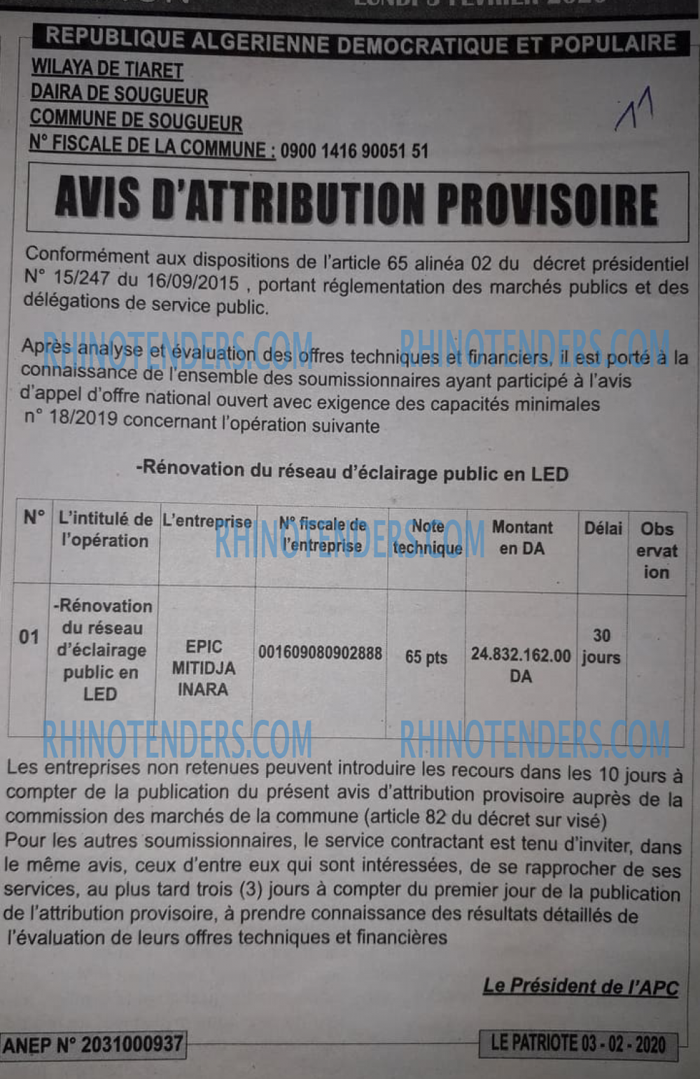 LE PATRIOTE