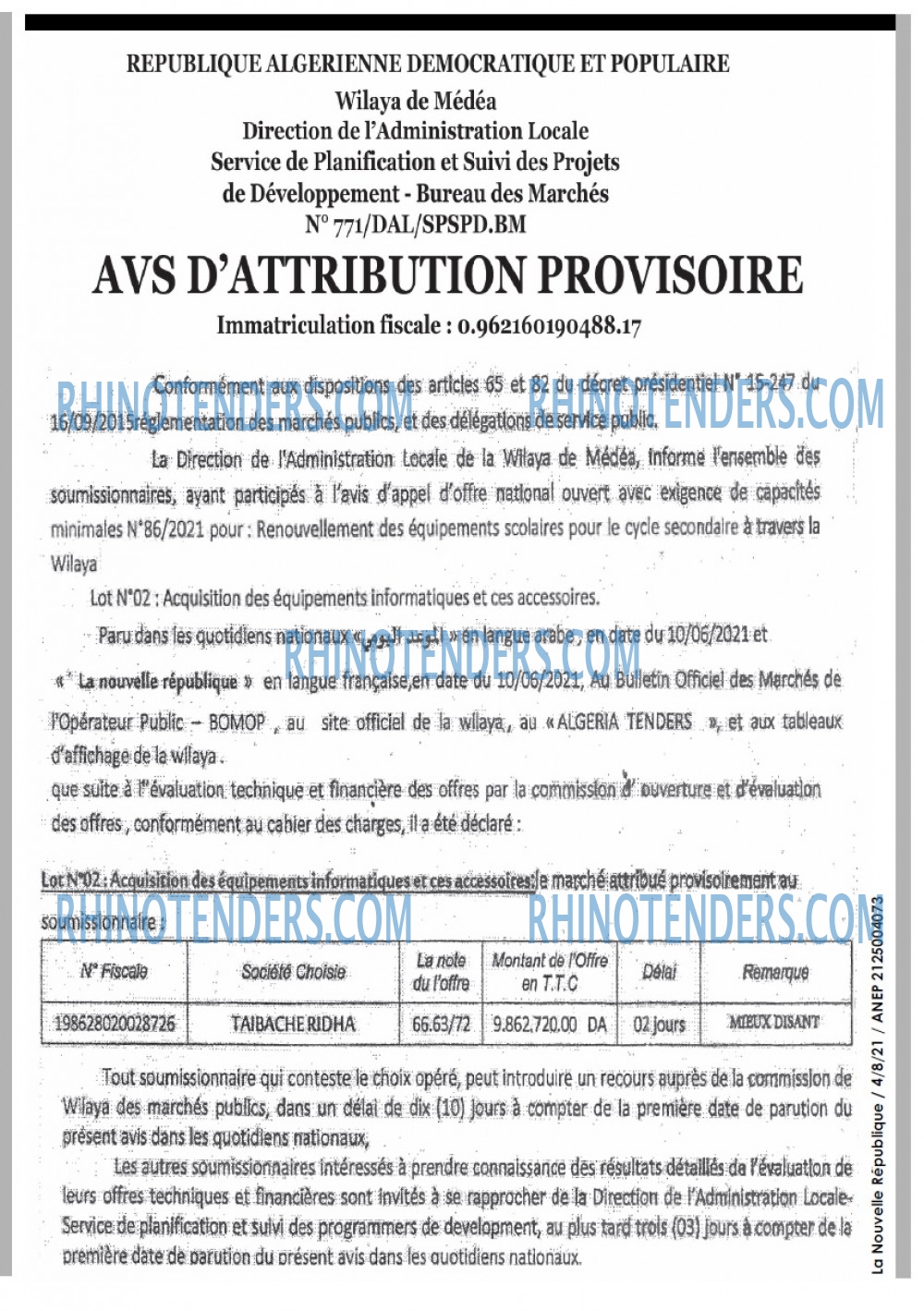 NOUVELLE REPUBLIQUE