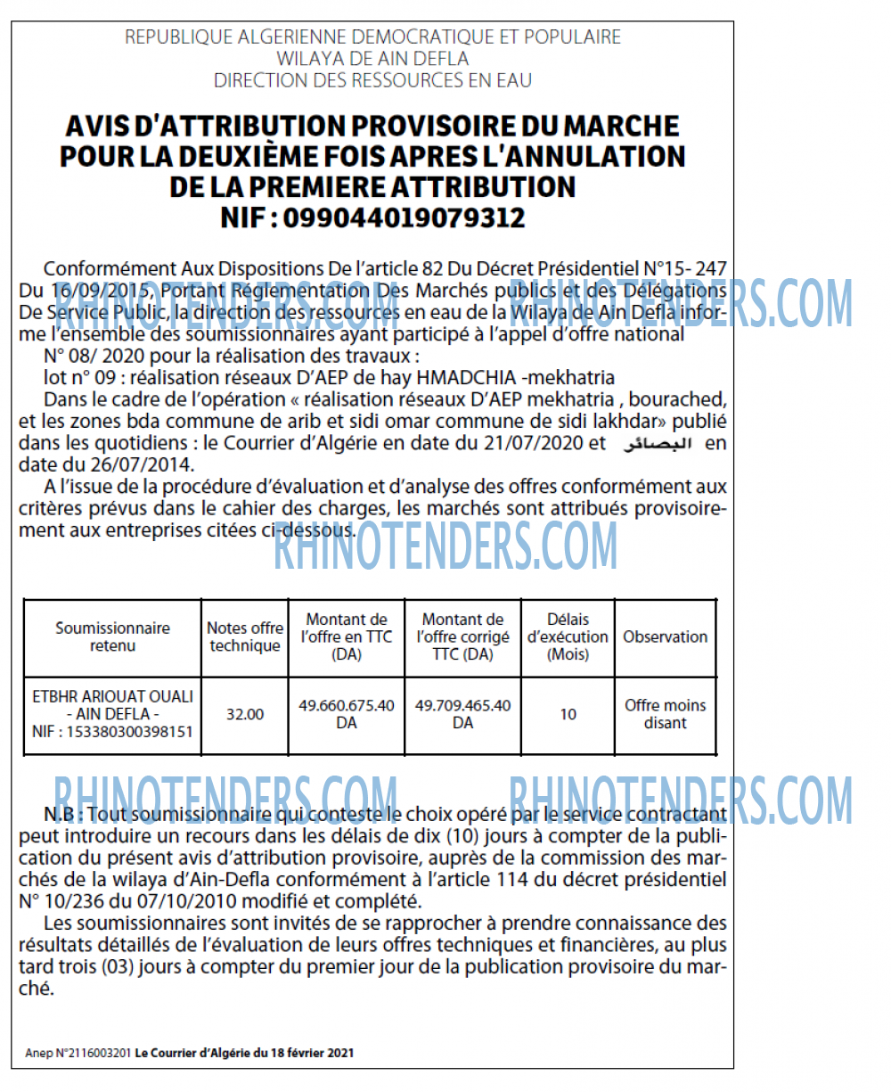 Le Courrier d'Algerie