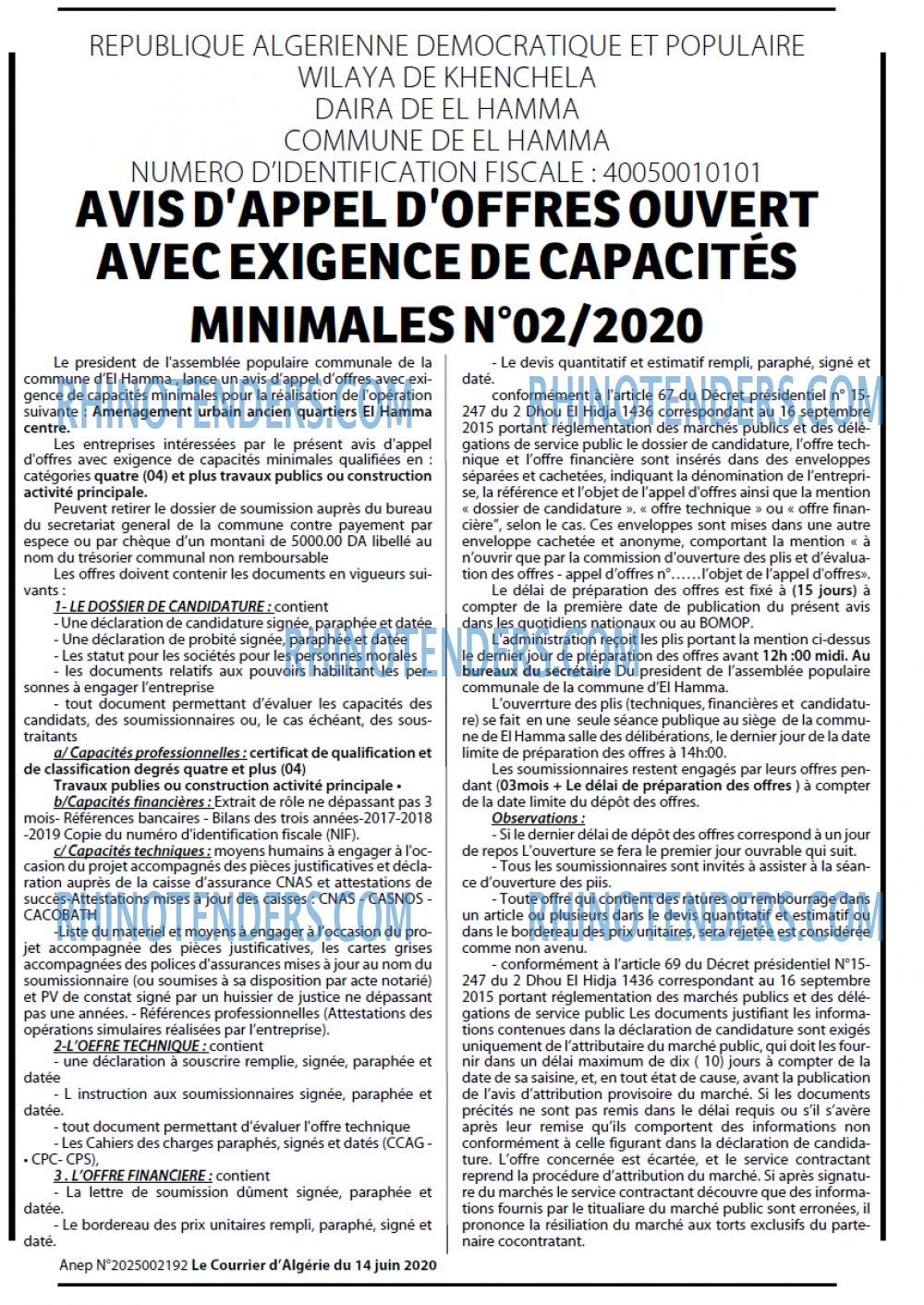 Le Courrier d'Algerie