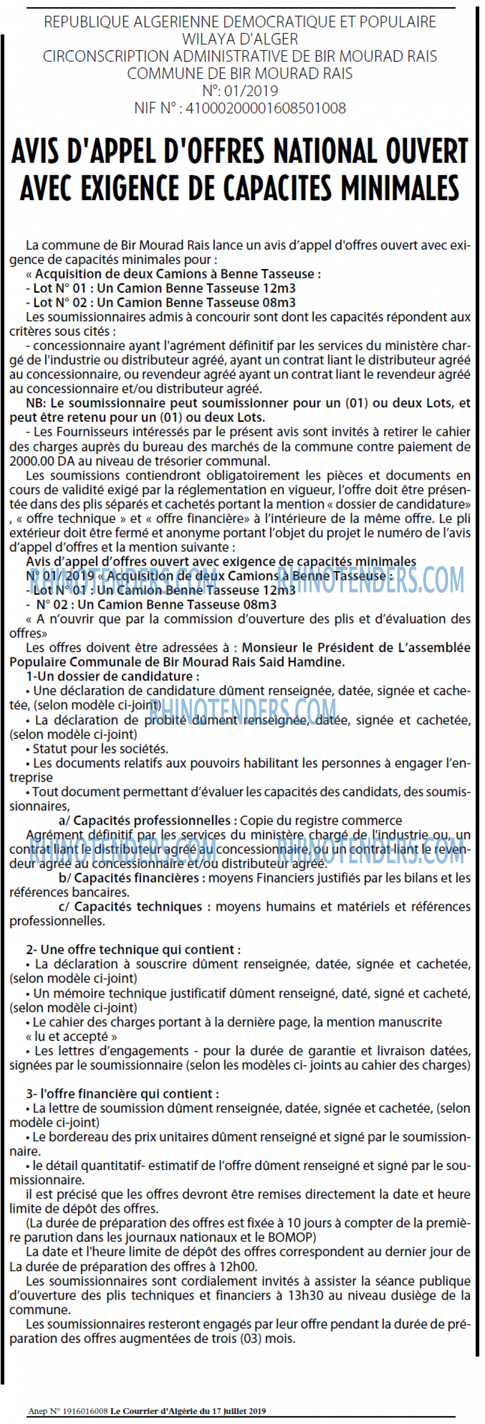 Le Courrier d'Algerie