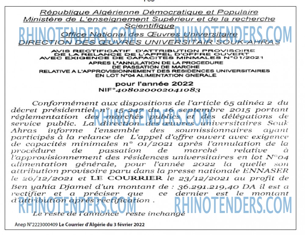 Le Courrier d'Algerie