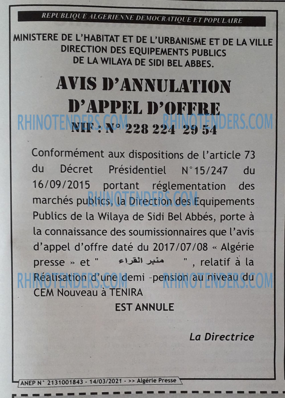 ALGERIE PRESSE