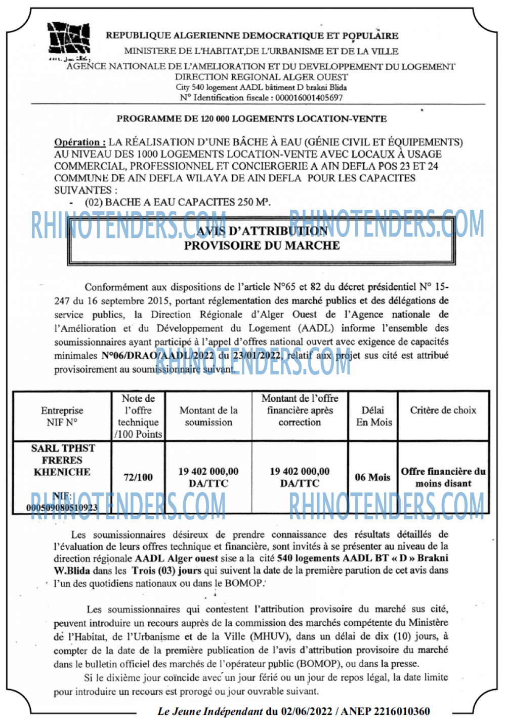 Jeune Independant