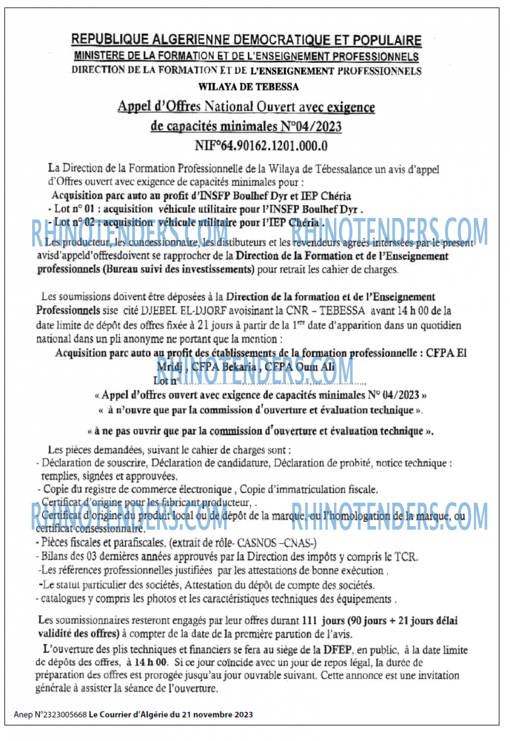 Le Courrier d'Algerie