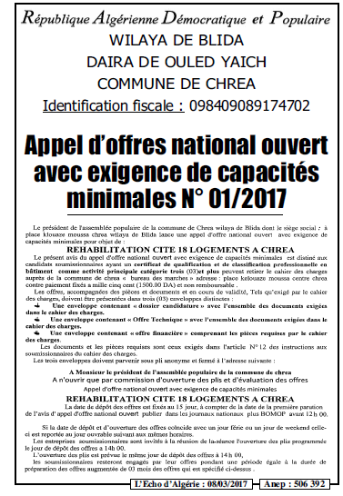 L'ECHO D'ALGERIE