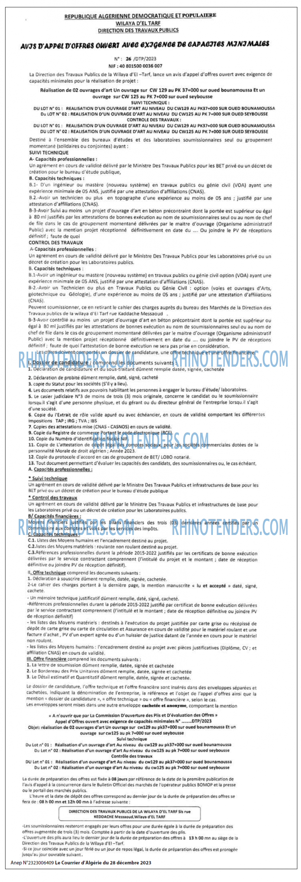 Le Courrier d'Algerie