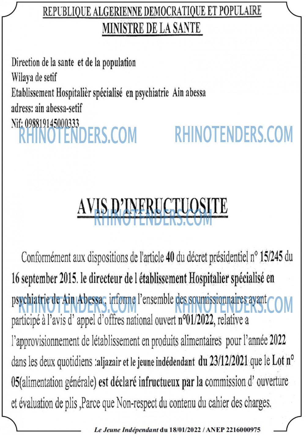 Jeune Independant