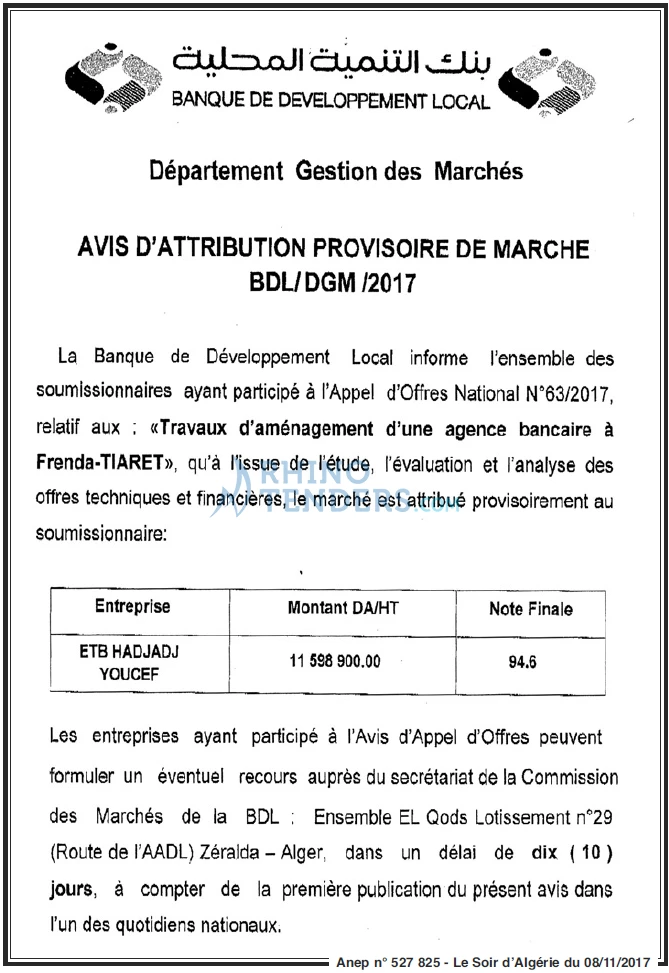 LE SOIR D'ALGERIE