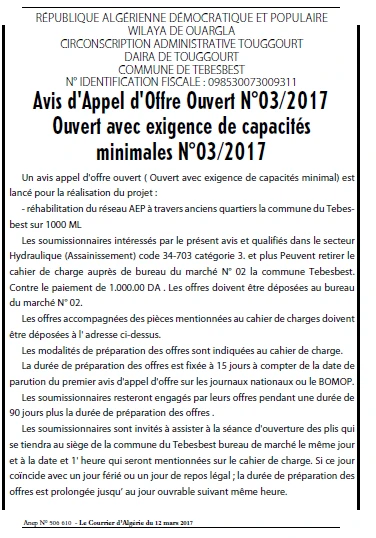 Le Courrier d'Algerie