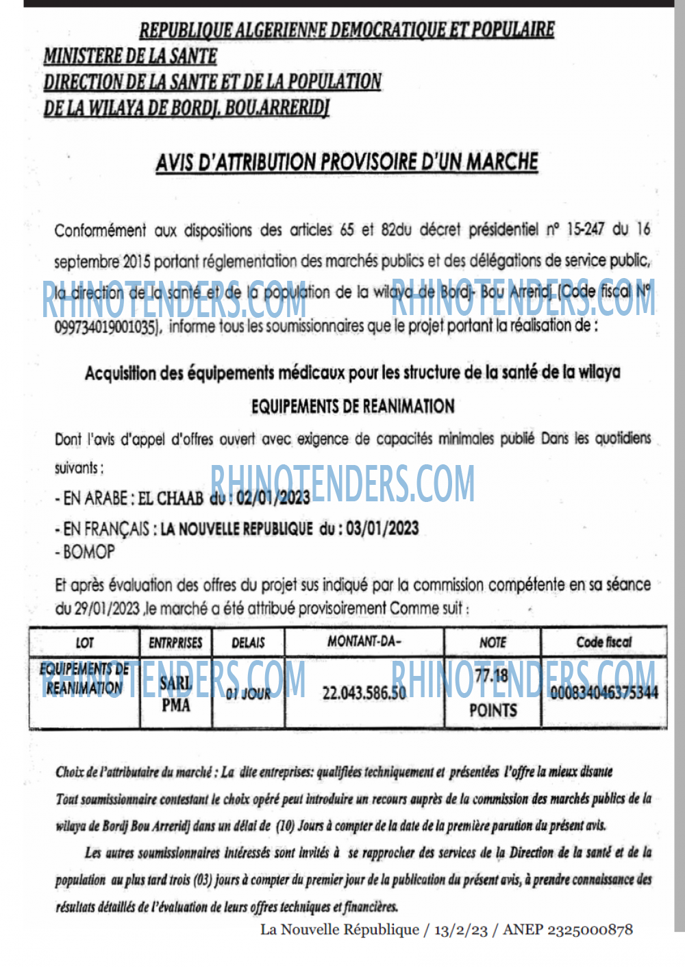 NOUVELLE REPUBLIQUE