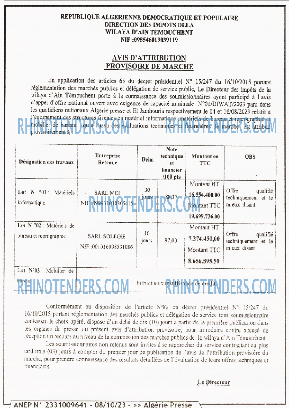 ALGERIE PRESSE
