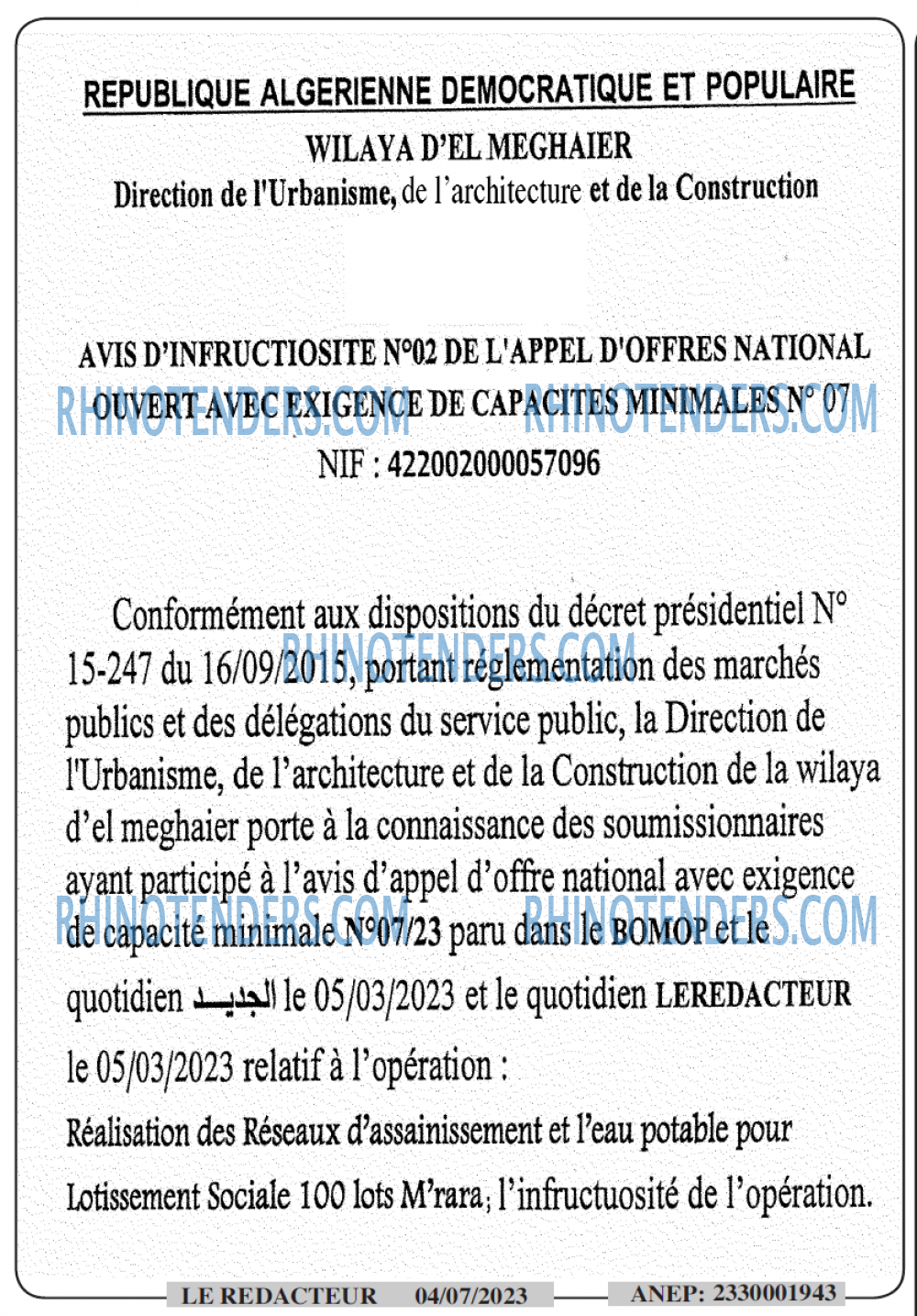 LE REDACTEUR