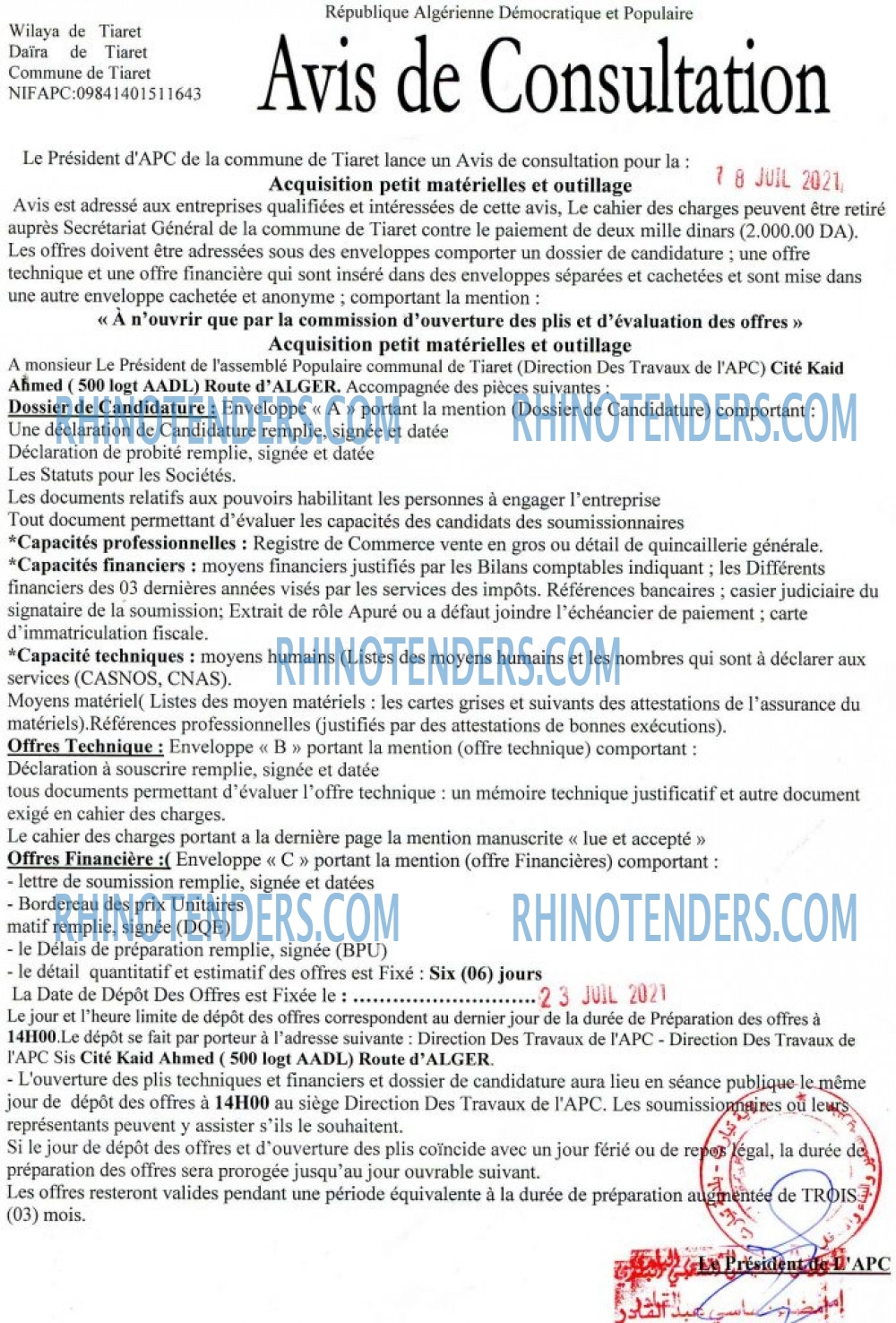 Rhinotenders