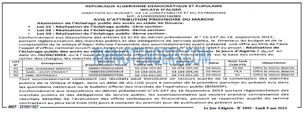 Le Jour d'Algérie