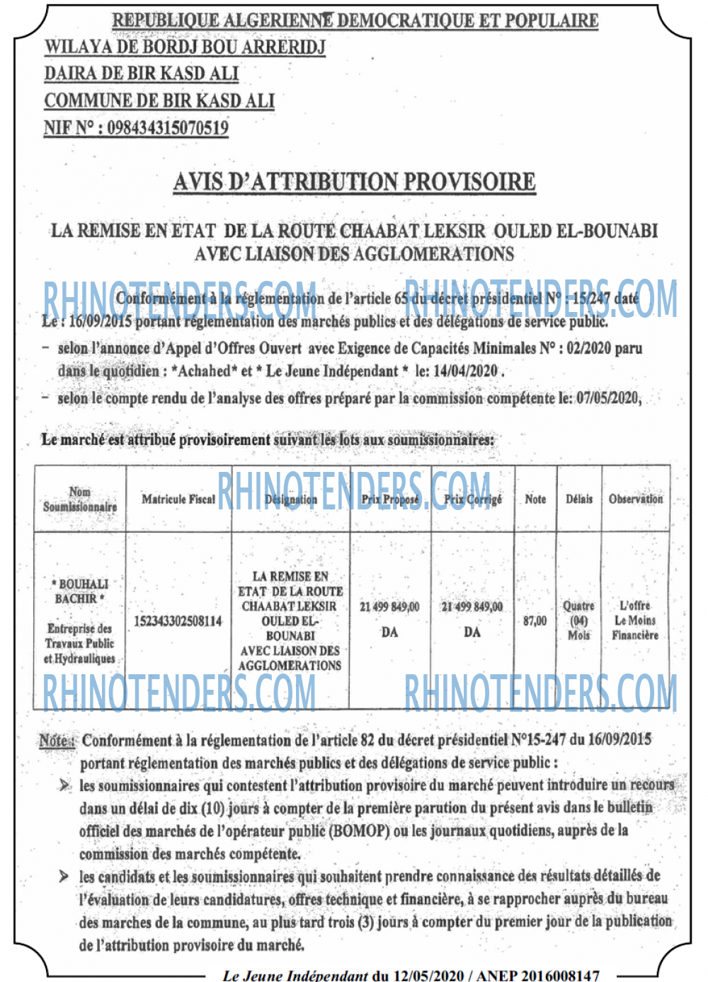 Jeune Independant