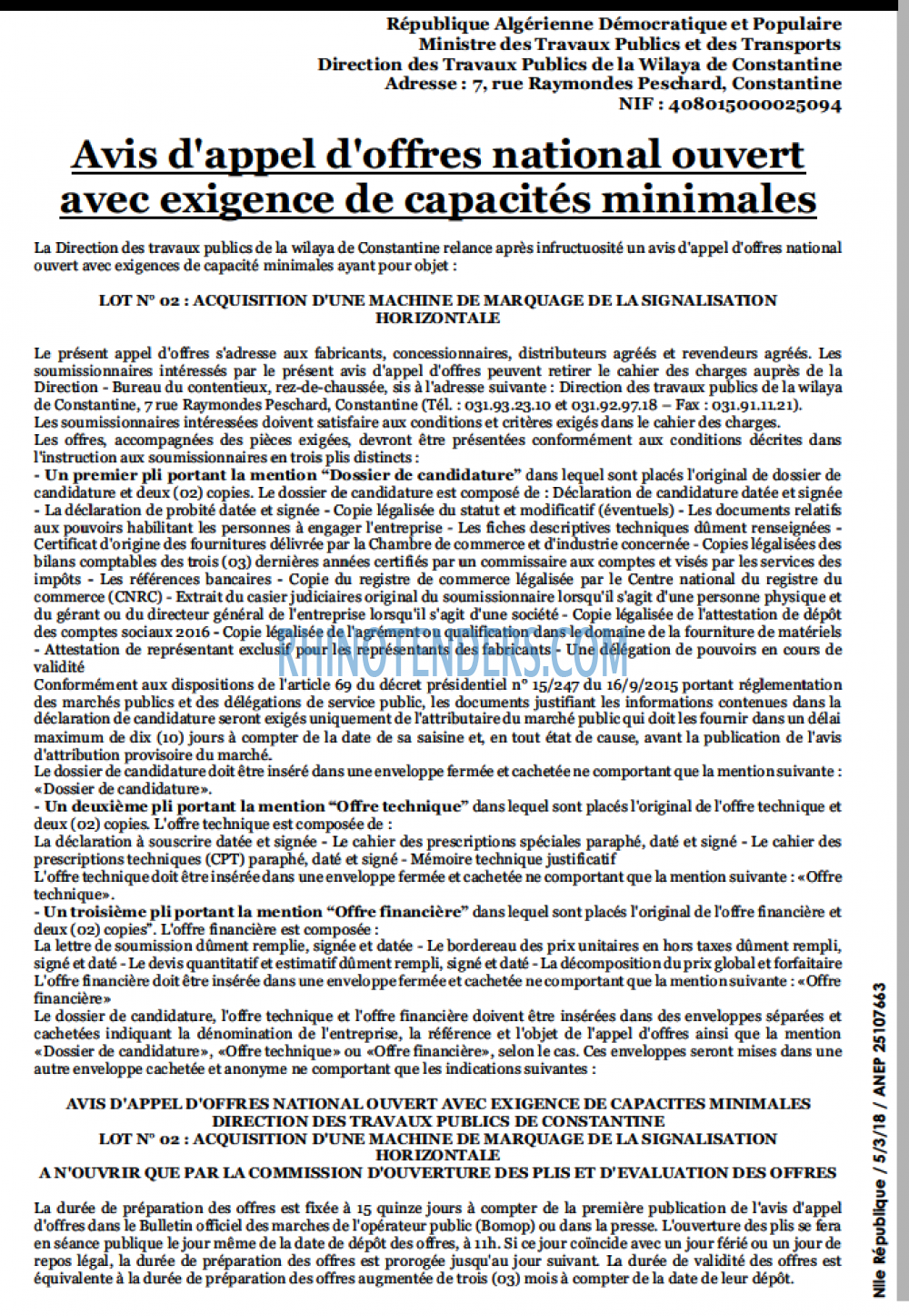 NOUVELLE REPUBLIQUE