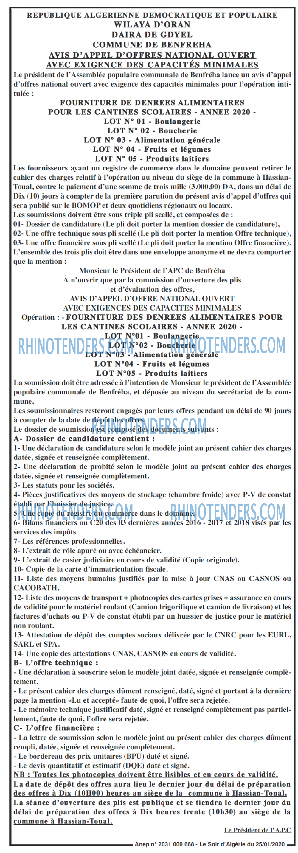 LE SOIR D'ALGERIE