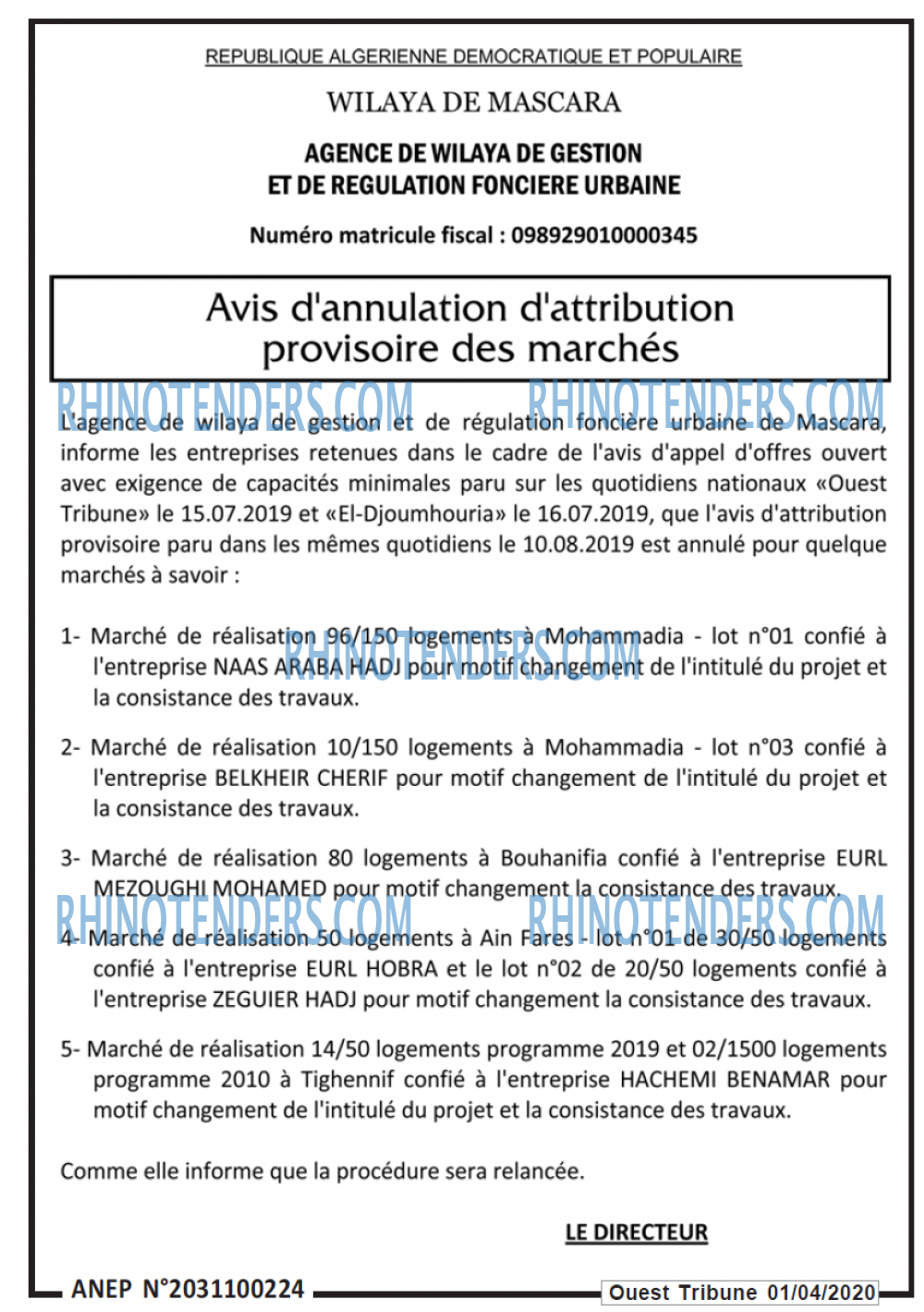 ouest TRIBUNE