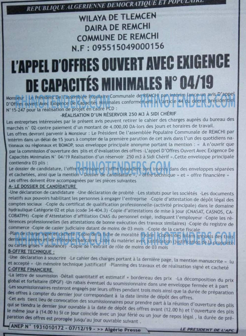 ALGERIE PRESSE