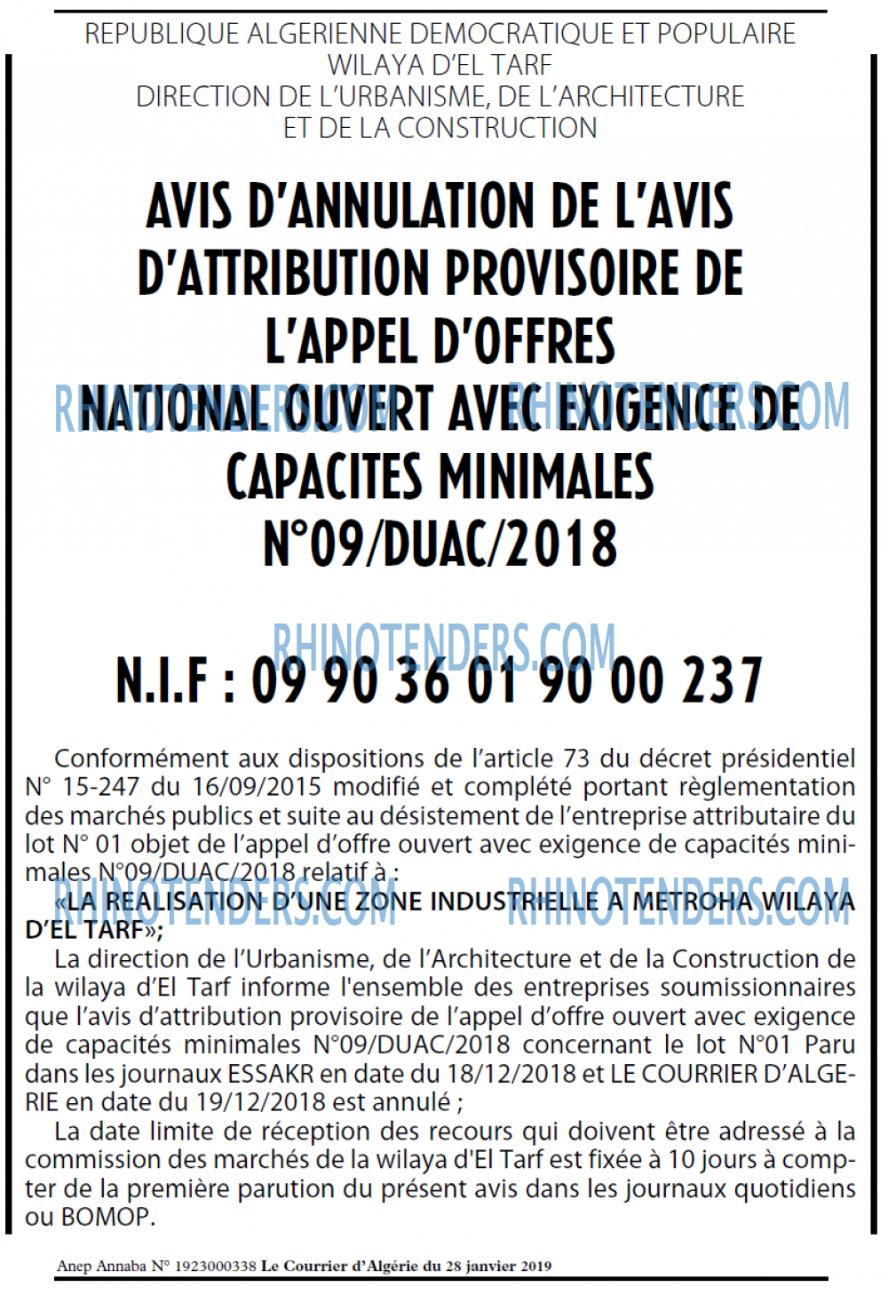 Le Courrier d'Algerie