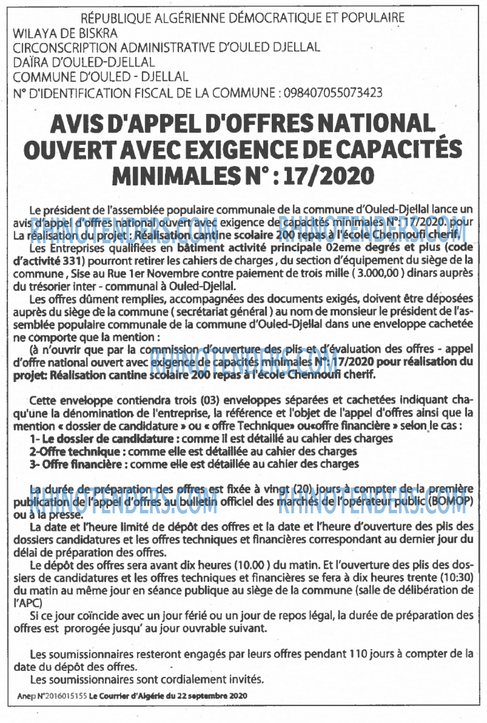 Le Courrier d'Algerie