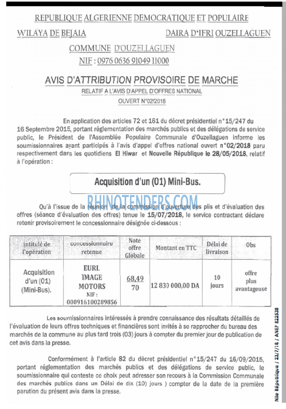 NOUVELLE REPUBLIQUE
