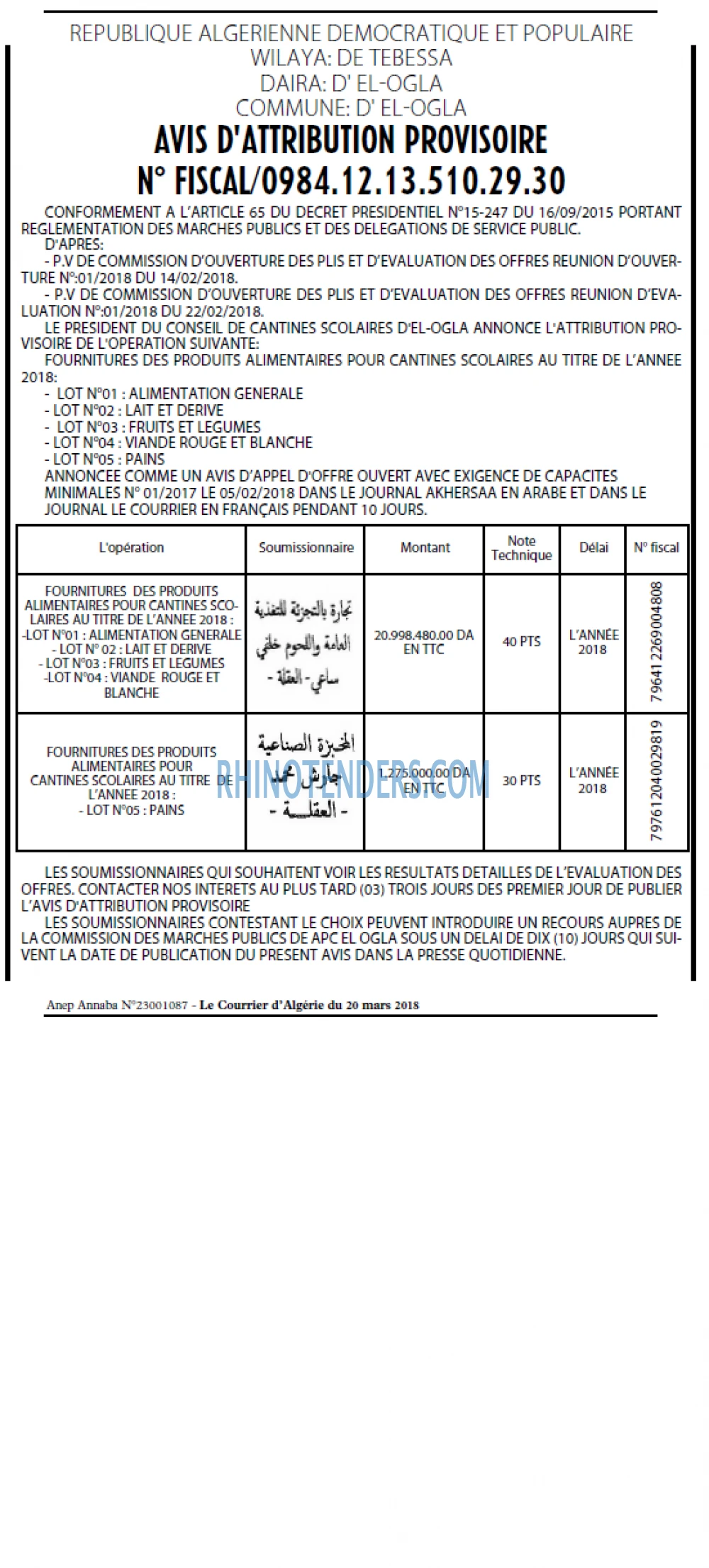 Le Courrier d'Algerie