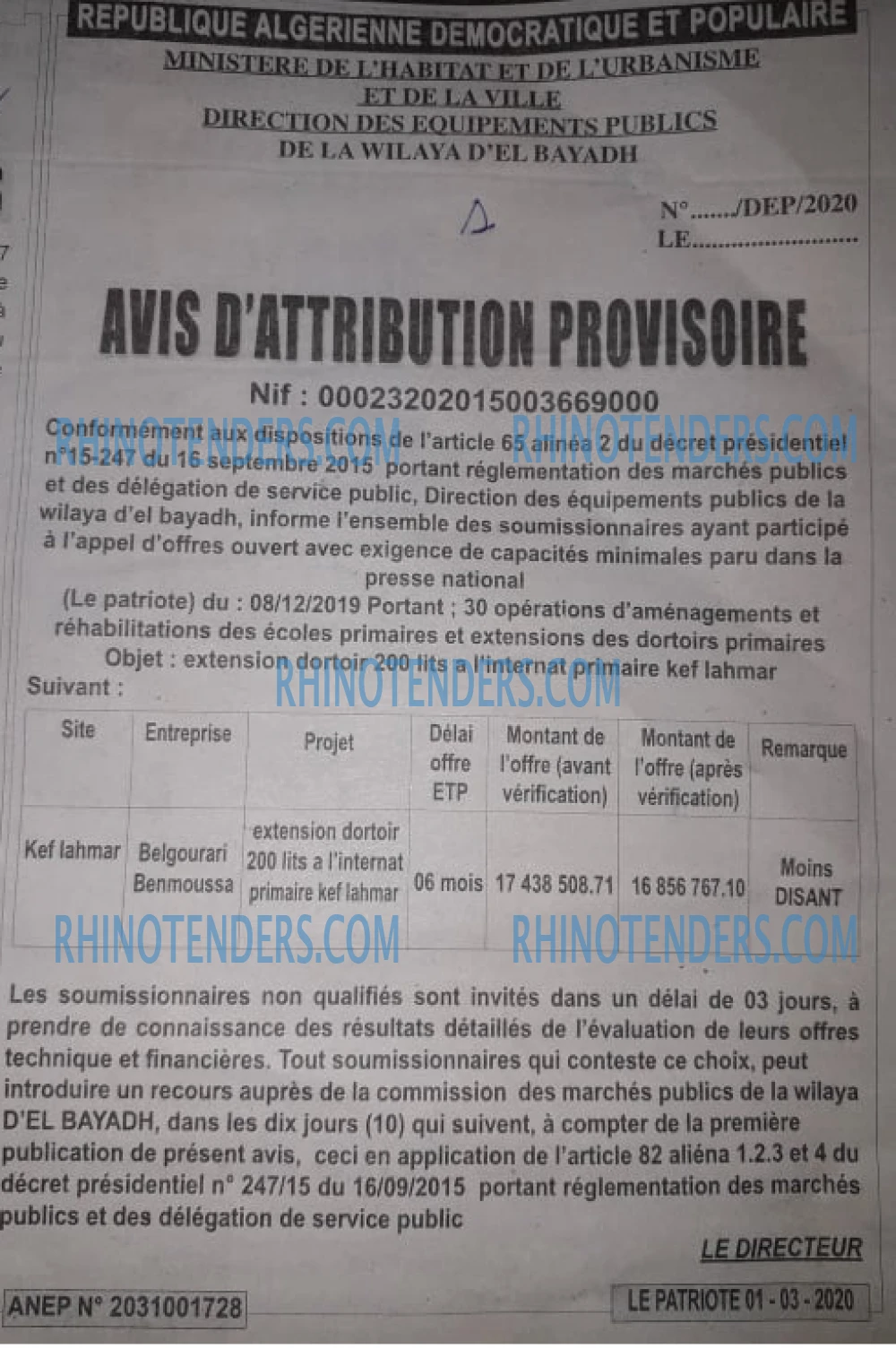 LE PATRIOTE