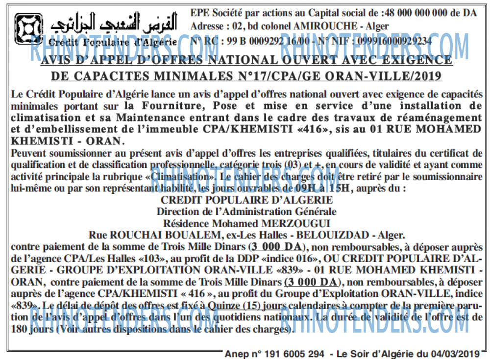 LE SOIR D'ALGERIE