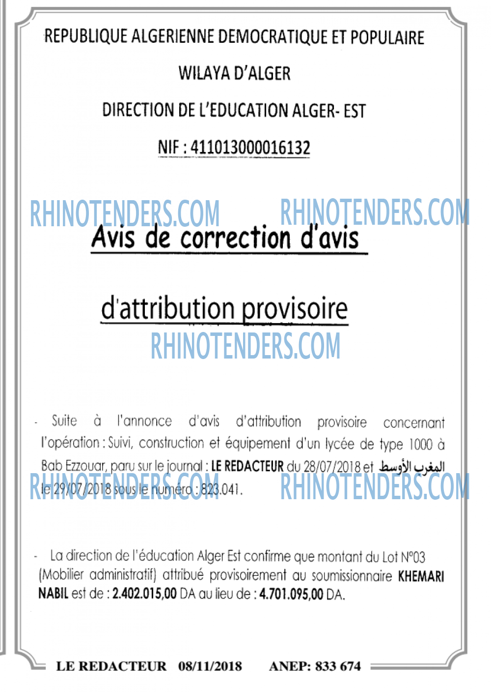 LE REDACTEUR