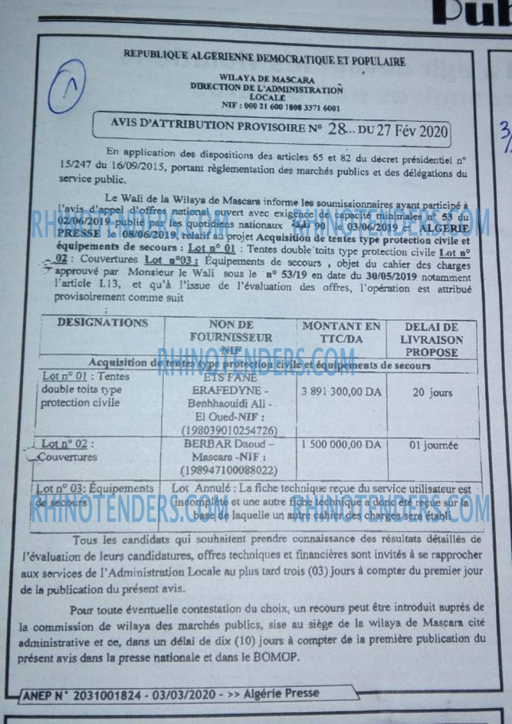ALGERIE PRESSE